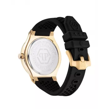 Philipp Plein The $kull Vyriškas Laikrodis 44mm Nerūdijančio Plieno Korpusas Juodas Silikono Dirželis PWUFA0225