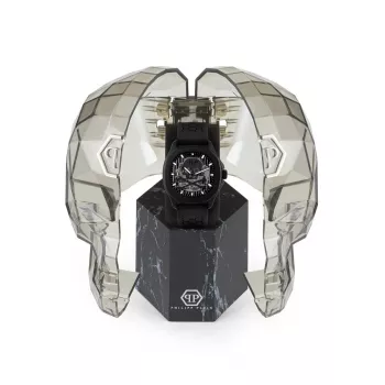 Philipp Plein The Skeleton Automatinis Vyriškas Laikrodis PWRAA0923 42mm Juodas Silikonas