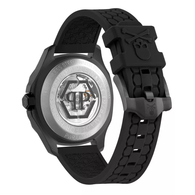 Philipp Plein The Skeleton Automatinis Vyriškas Laikrodis PWRAA0923 42mm Juodas Silikonas
