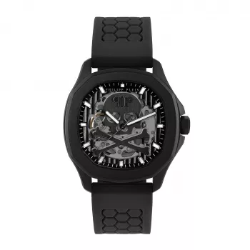 Philipp Plein The Skeleton Automatinis Vyriškas Laikrodis PWRAA0923 42mm Juodas Silikonas