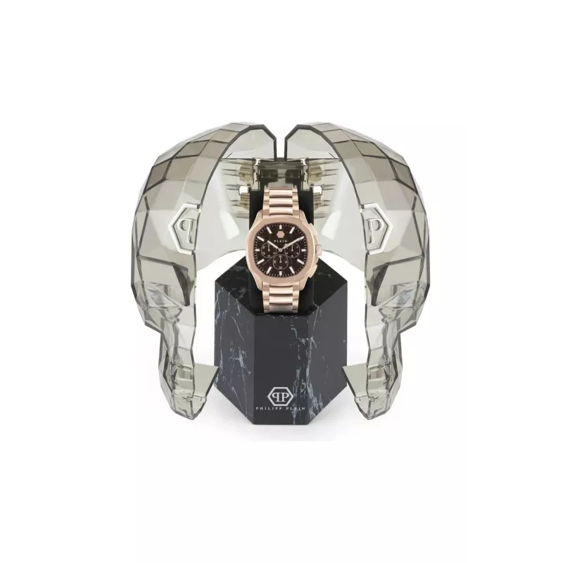 Philipp Plein The Skeleton Men's Quartz Watch PWSAA0623 44mm Black Silicone Strap
