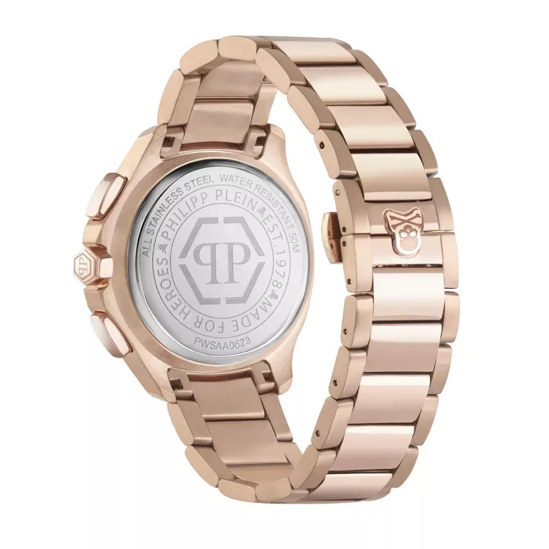 Philipp Plein The Skeleton Men's Quartz Watch PWSAA0623 44mm Black Silicone Strap