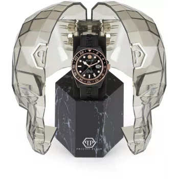 Philipp Plein The Skeleton vyriškas kvarcinis laikrodis PWYBA0823 44mm juodas silikonas