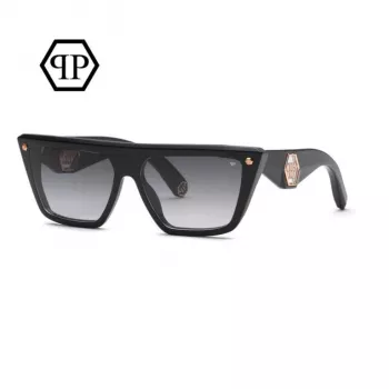 Philipp Plein Moteriški katės akies akiniai nuo saulės SPP172S530700 Juodi Pilki Gradientiniai 53mm