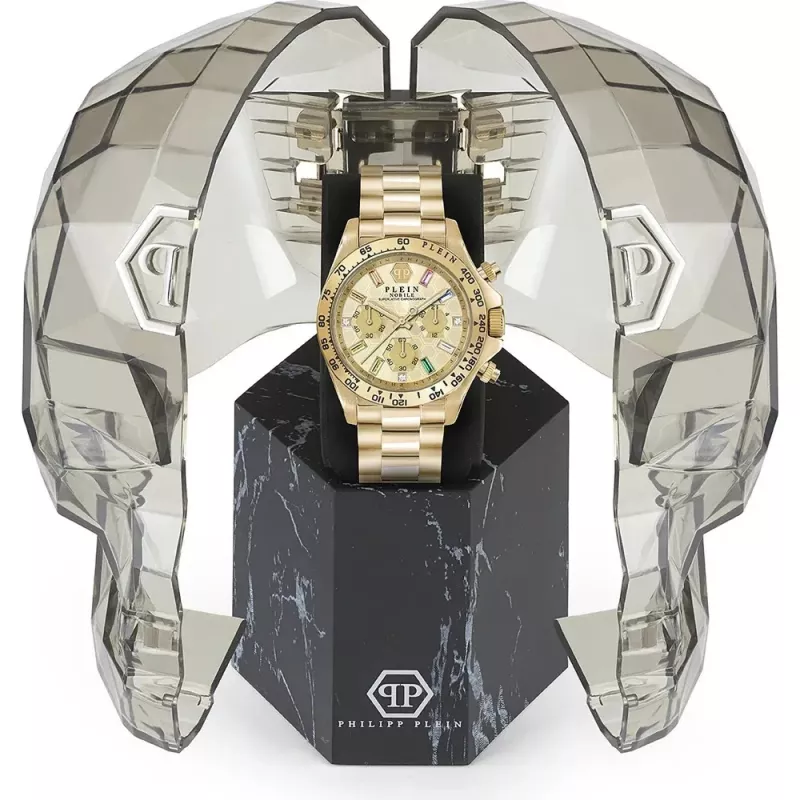 Philipp Plein Moteriškas Laikrodis PWSBA0223 Kvarcinis Analoginis 38mm Rožinio Aukso Spalvos Nerūdijantis Plienas