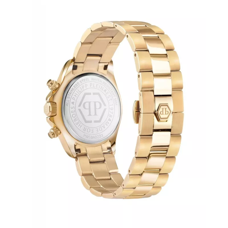 Philipp Plein Moteriškas Laikrodis PWSBA0223 Kvarcinis Analoginis 38mm Rožinio Aukso Spalvos Nerūdijantis Plienas