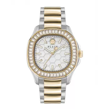 Philipp Plein Moteriškas PWTAA0523 Automatinis Skeleto Laikrodis 38mm Rožinio Aukso Spalvos Nerūdijantis Plienas ir Juodas Silikonas