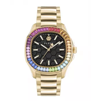 Philipp Plein Moteriškas Laikrodis PWTAA1224 The G.O.A.T. Quartz Analoginis 37mm Rožinio Aukso Spalvos Nerūdijantis Plienas