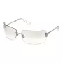 Moteriški Philipp Plein akiniai nuo saulės SPP027V95579X - Oversized juodas rėmelis, pilki lęšiai, UV400 apsauga