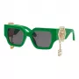 Philipp Plein moteriški akiniai nuo saulės SPP103S510D80 juodi pilkai gradientiniai 51 mm