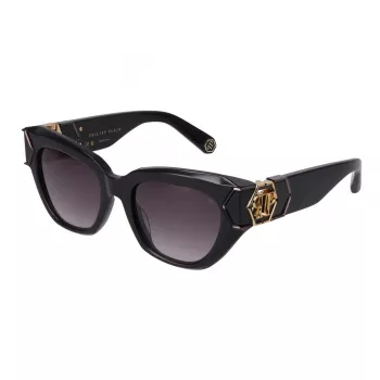 Philipp Plein Moteriški Akiniai nuo Saulės SPP140M510700 - Juodas Rėmas, Pilki Lęšiai 51mm