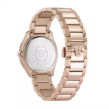 Philipp Plein Women's The Skeleton Quartz Watch PWTAA0723 38mm Black Silicone