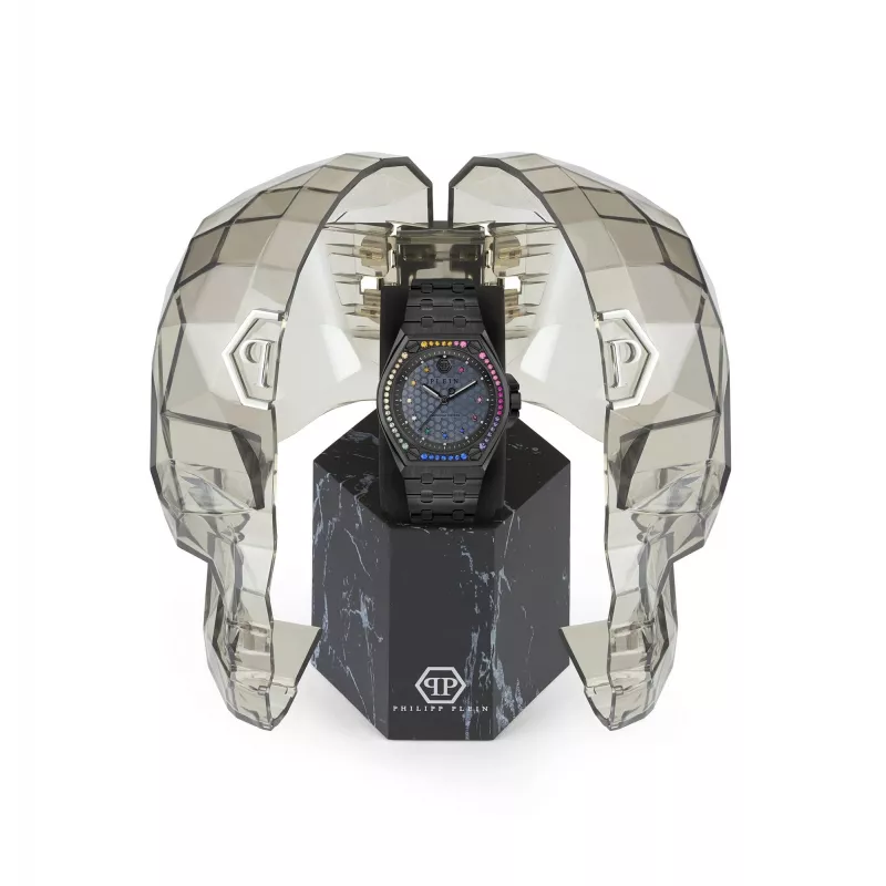 Philipp Plein Moteriškas Laikrodis PWJAA1423 The Skull 38mm Rožinio Aukso Spalvos