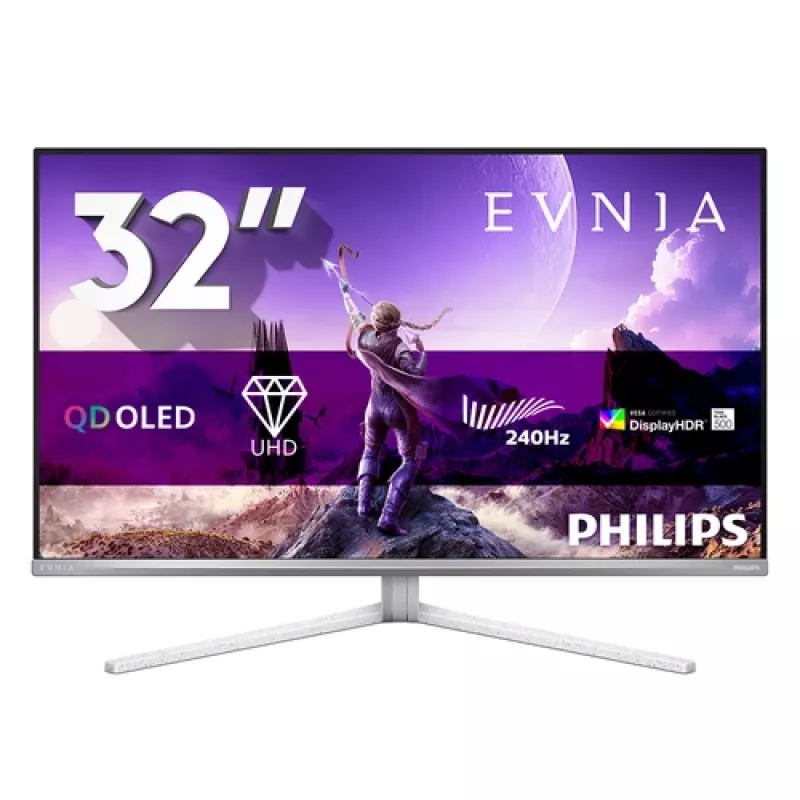 Philips 32M2N8900P/00 31.5 colio 4K OLED žaidimų monitorius – 240Hz, 0.03ms, HDR, USB-C stotelė