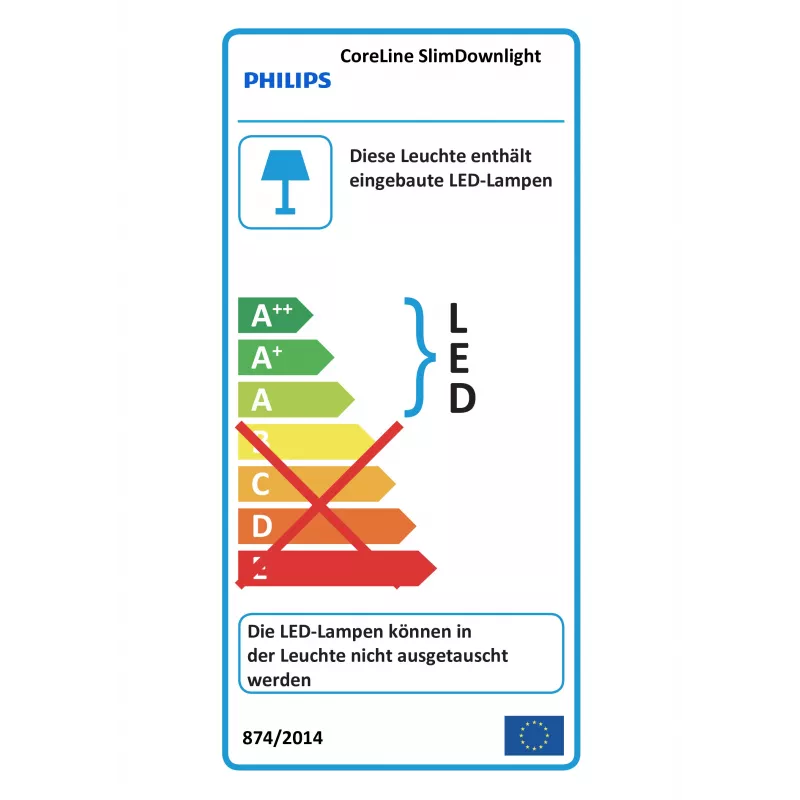 Philips CoreLine DN145B LED20S/840 LED plonas įleidžiamas šviestuvas 2100lm 4000K DALI baltas