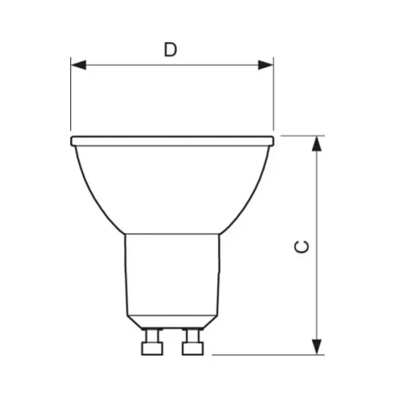 Philips CorePro LED Spot 5-50W GU10 827 36° Dimmable - Šilta balta šviesa