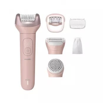Philips Epilator Series 9000 BRE718/00 belaidis šlapias ir sausas epiliatorius su 32 pincetais, keraminiais diskais, Opti-Light, 2 greičiais, ličio jonų baterija, 40 min veikimo laiku, komplekte Optimal Contact gaubtas, Delicate Area gaubtas, šveitimo pir