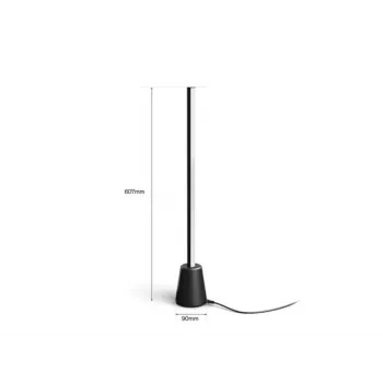 Philips Hue Gradient Play stalinė lempa Smart LED, E27, 7.5W, 1100lm, Tunable White ir 16 mln. spalvų, juoda
