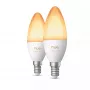 Philips Hue White Ambiance Candle Bulb E14 B39 EU 2 Pack