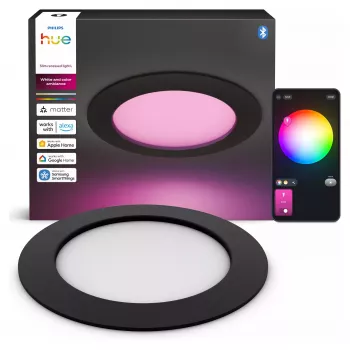 Philips Hue White & Color Ambiance Slim Recessed Light L EMEA-Black