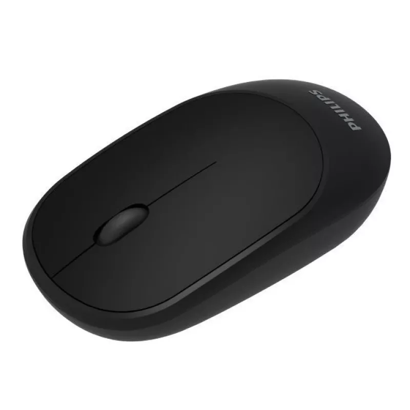 Philips M314 stilinga ir kompaktiška belaidė pelė, 3 mygtukai, 800/1000/1200/1600 dpi, juoda