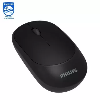 Philips M314 stilinga ir kompaktiška belaidė pelė, 3 mygtukai, 800/1000/1200/1600 dpi, juoda