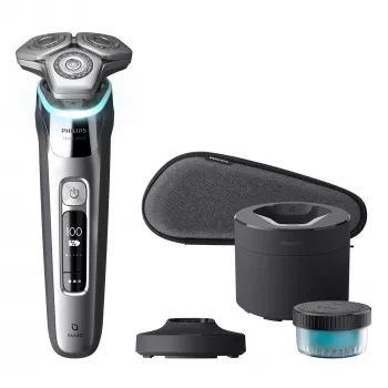 Philips S9975/55 SkinIQ Electric Shaver – 360-D Flexing Heads, 60 Min Runtime, Chrome