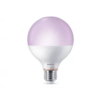 Philips Smart WFB 75W G95 E27 822-65 RGB 1PF/6 – 9W protinga LED lemputė, 1055lm, E27, RGB/Reguliuojama balta, Dimmable