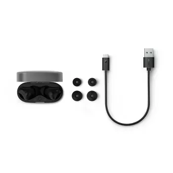 PHILIPS belaidės ausinės TAT2000BK/00 True Wireless In-Ear Bluetooth 5.0 su įkrovimo dėklu, IPX4 atsparios purslams ir prakaitui, su mikrofonu, juodos
