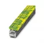 Phoenix 0421029 AKG 4 GNYE apsauginio laidininko gnybtų blokas, spyruoklinė jungtis, 4 mm², žaliai geltonas