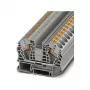 Phoenix Contact 3212138 PT 16 N Praėjimo gnybtų blokas, Push-in jungtis, 16 mm², 1000 V, 76 A, pilkas