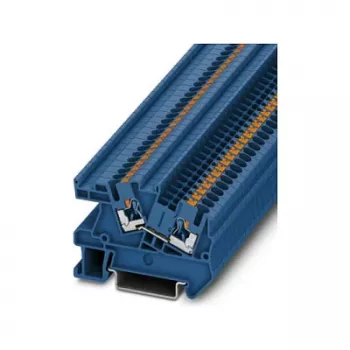 Phoenix 3213969 PTI 2,5 BU Push-in montavimo gnybtų blokas, mėlynas, 2,5 mm², 24 A, 500 V, DIN bėgeliui