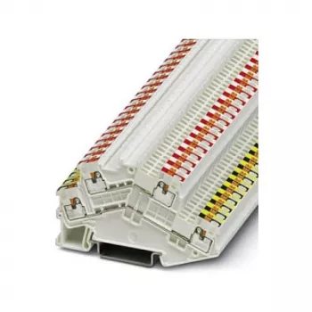 Phoenix 3214663 PTTBS 1,5/S-KNX dviejų lygių gnybtų blokas KNX magistralės sistemoms, Push-in jungtis, juoda/raudona ir balta/geltona