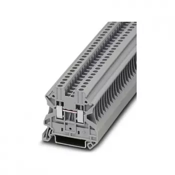Phoenix Contact 3044076 UT 2.5 praėjimo gnybtų blokas, varžtinis sujungimas, 2,5 mm², 800 V, 24 A, pilkas, montavimui ant DIN bėgio