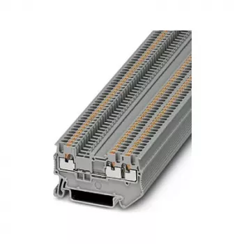 Phoenix Contact PT 1,5/S-TWIN Push-in dviejų lygių gnybtų blokas, pilkas, 1,5 mm², 500 V, 17,5 A, montavimui ant DIN bėgelio