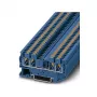 Phoenix Contact PT 2,5-QUATTRO BU Push-in prakišamoji gnybtų juosta, mėlyna, 4 jungtys, 2,5 mm², 800 V, 24 A, montavimui ant DIN bėgelio