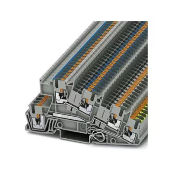 Phoenix Contact PTI 2,5-PE/L/N montavimo gnybtų blokas, Push-in, 3 lygių, 24 A, 400 V, pilkas