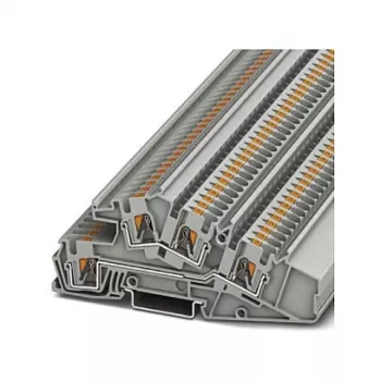 Phoenix Contact PTI 4-L/L 3 lygių montavimo gnybtų blokas, Push-in, 4 mm², 400 V, 32 A, pilkas