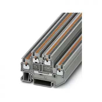 Phoenix PTTB 1,5/S dviejų lygių gnybtų blokas, Push-in, 1,5 mm², pilkas