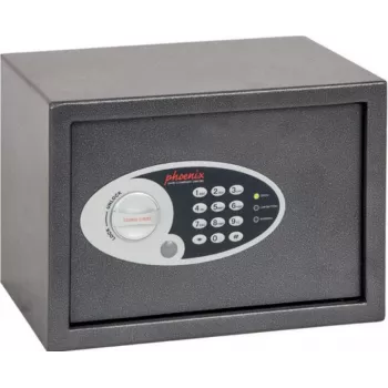 Phoenix Safe SS0301E DIONE elektroninis viešbučio seifas su skaitmenine klaviatūra ir pagrindiniu raktu, juodos spalvos
