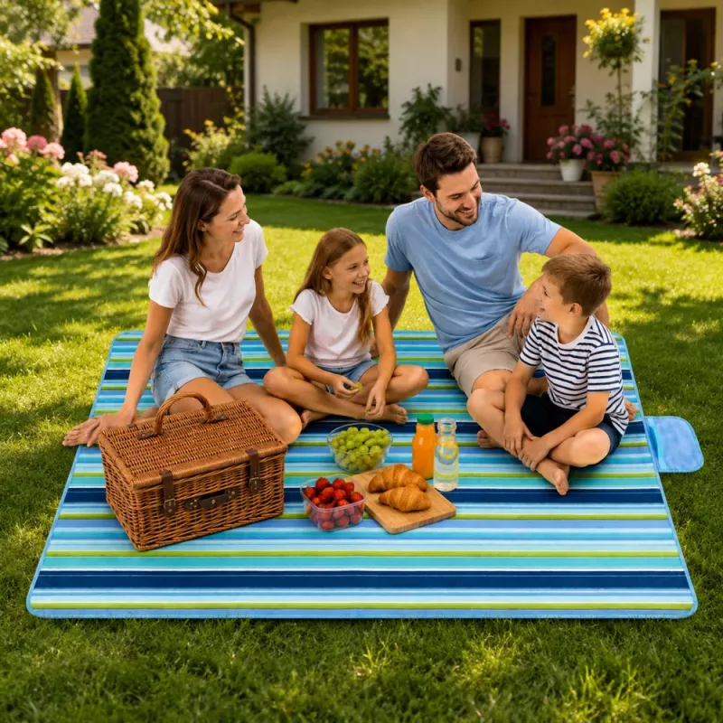 Picnic Beach Blanket Foldable LEAN Patterns 150 x 200 cm