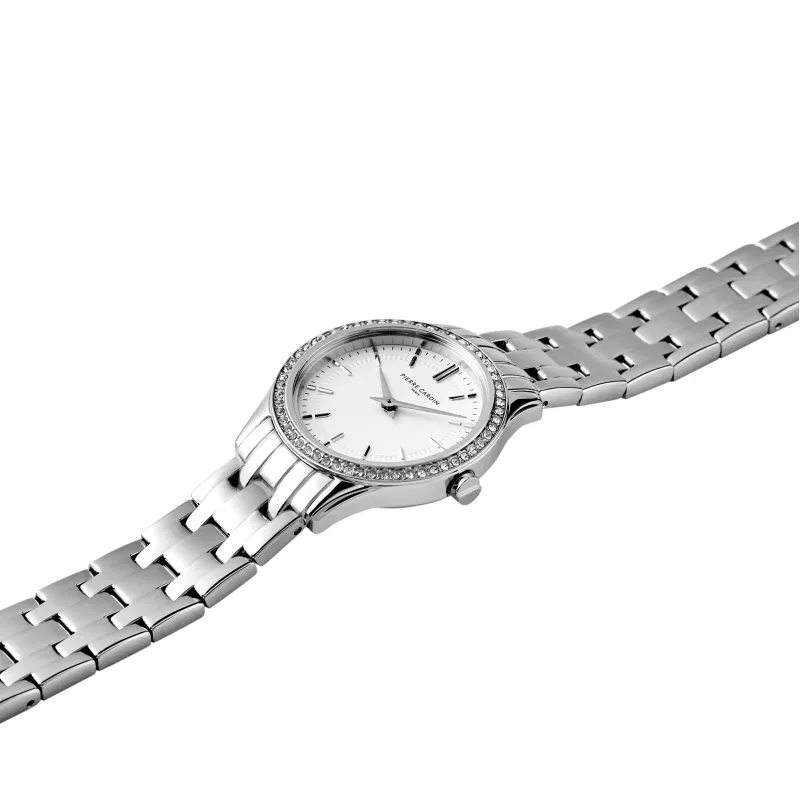 Pierre Cardin CF.0601.SJ moteriškas kvarcinis laikrodis – 30 mm nerūdijančio plieno, sidabrinis ciferblatas