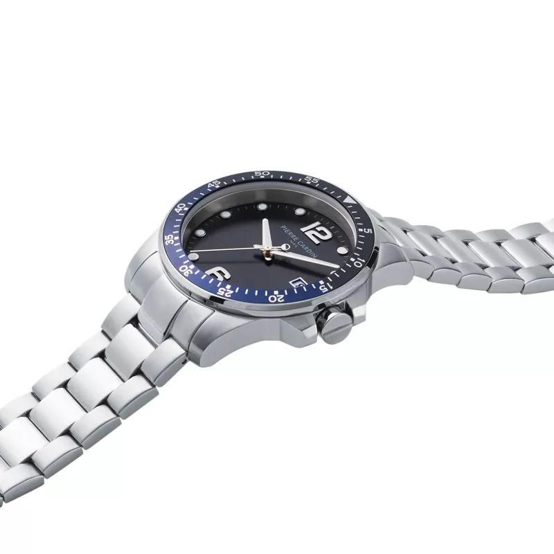 Pierre Cardin vyriškas analoginis kvarcinis laikrodis CNI.0030 40 mm juodas ciferblatas odinis dirželis