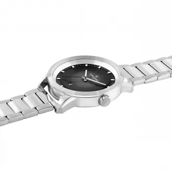 Vyriškas laikrodis Pierre Cardin CCP.5024 – 45 mm nerūdijančio plieno korpusas, juodas ciferblatas, juodas odinis dirželis