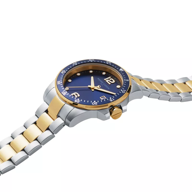 Pierre Cardin vyrų laikrodis CNI.0031 40mm nerūdijančio plieno korpusas, juodas ciferblatas, odinis dirželis