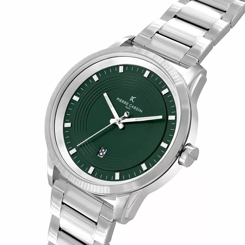 Pierre Cardin vyriškas laikrodis CCP.5028 (45 mm) nerūdijančio plieno korpusas, juodas ciferblatas, odinis dirželis