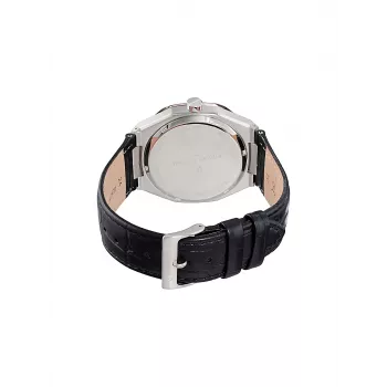 Pierre Cardin vyriškas laikrodis CF.1000.LB.1 42mm nerūdijančio plieno kvarcinis analoginis juodas ciferblatas odinis dirželis