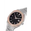 Pierre Cardin vyriškas laikrodis CF.1000.MU 42mm kvarcinis analoginis nerūdijančio plieno juodas ciferblatas odinis dirželis