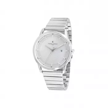 Pierre Cardin vyriškas laikrodis CLC.6001 43mm nerūdijančio plieno kvarcinis analoginis juodas ciferblatas odinis dirželis