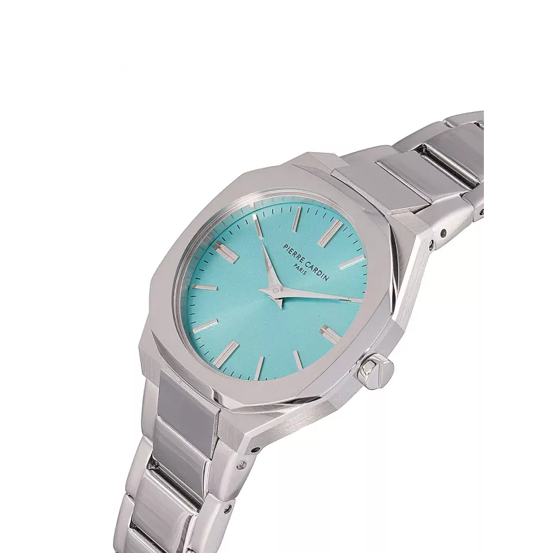 Pierre Cardin Moteriškas laikrodis CF.1008.MS.1 Kvarcinis analoginis 32mm sidabrinis nerūdijančio plieno tinklelio apyrankė